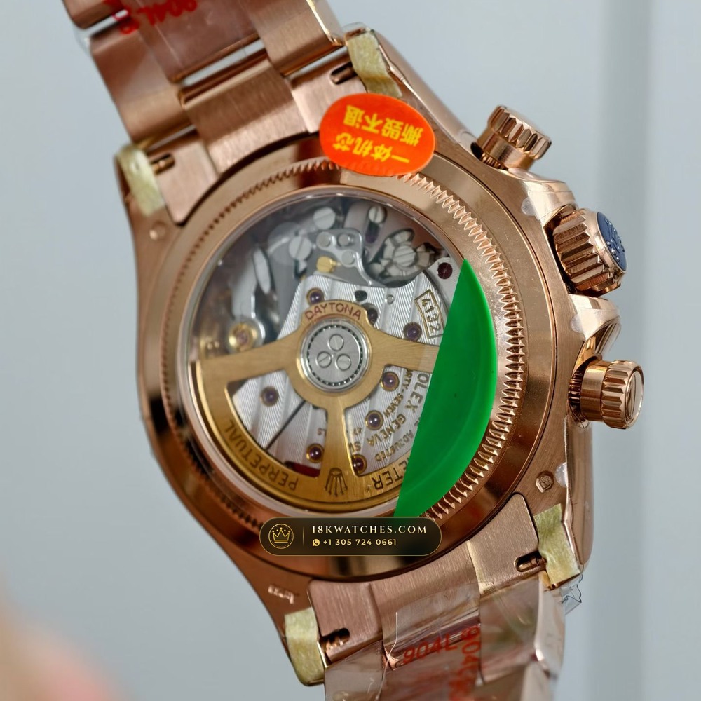 Rolex Cosmograph Daytona Le Mans 100th Anniversary 18K Everose Gold Chronometer Regulated Spec Ref. 126525LN — Studio Gallery Plate VI in 18K Rose Gold Au750 (216.9g Verified Mass, Rolex Manufacture Cal. 4132 - 24h Le Mans)