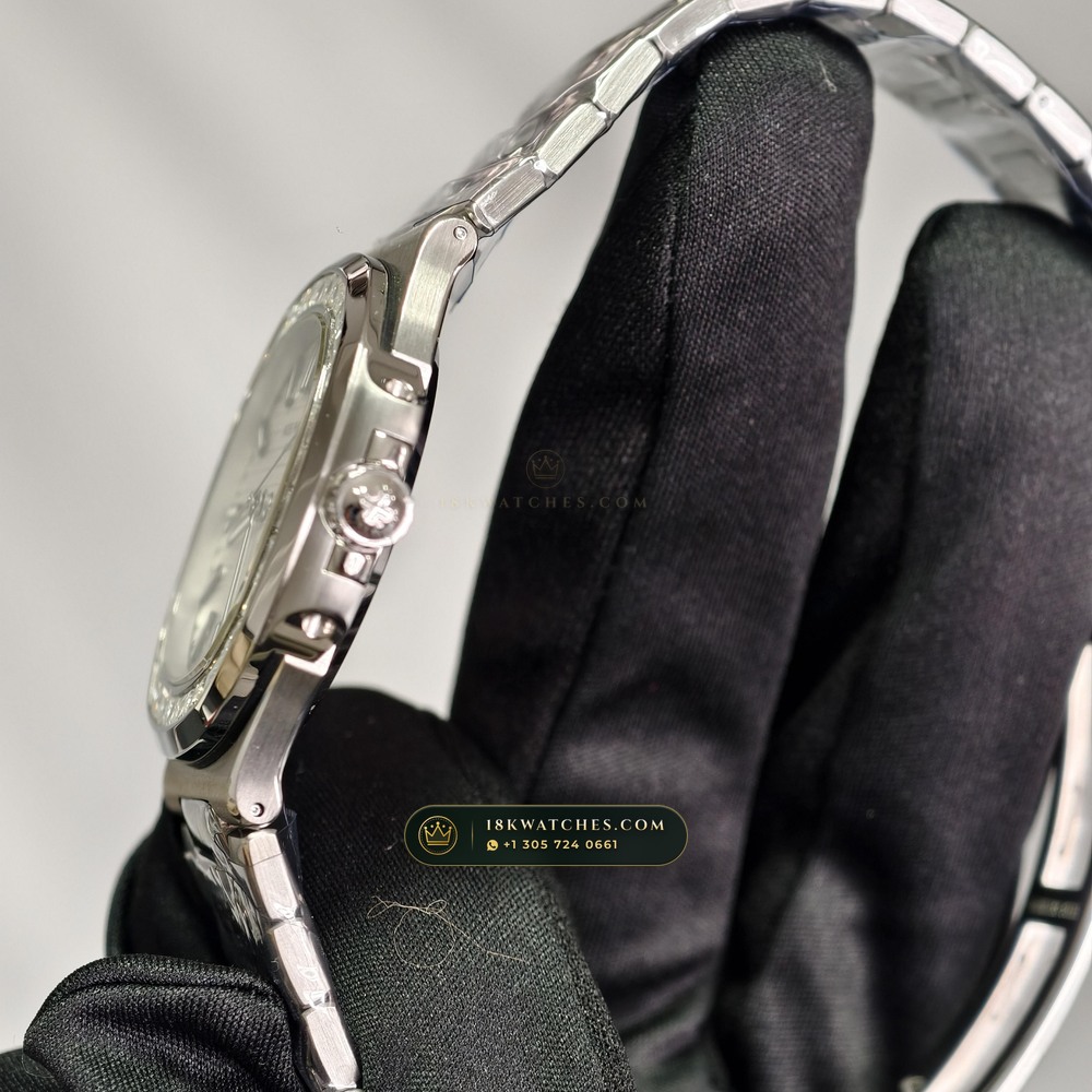 Patek Philippe Nautilus Self-Winding Diamond-Set Bezel Ref. 5711/1A-011 — Studio Gallery Plate VII in 904L Stainless Steel Custom Architecture (115.4g Verified Mass, Patek Philippe Cal. 26-330 S C / Cal. 324 S C - 21K Gold Rotor)