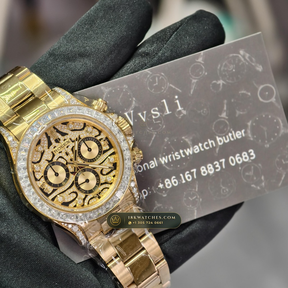 Rolex Cosmograph Daytona 18K Yellow Gold Ref. 116598TBR — Studio Gallery Plate IX in 18K Yellow Gold Au750 (216.8g Verified Mass, Rolex Manufacture Cal. 4130 - 72h Power Reserve)