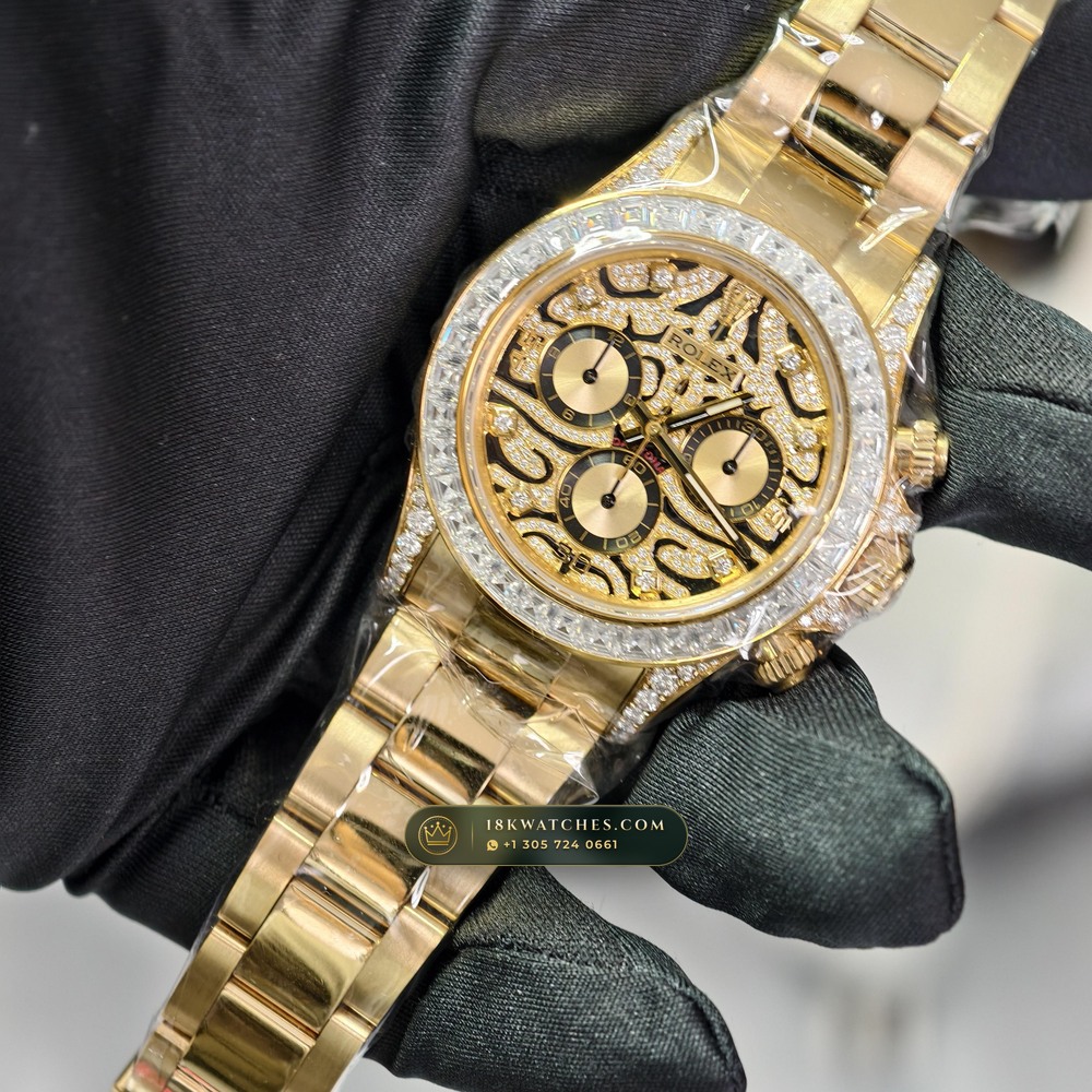 Rolex Cosmograph Daytona 18K Yellow Gold Ref. 116598TBR — Studio Gallery Plate II in 18K Yellow Gold Au750 (216.8g Verified Mass, Rolex Manufacture Cal. 4130 - 72h Power Reserve)