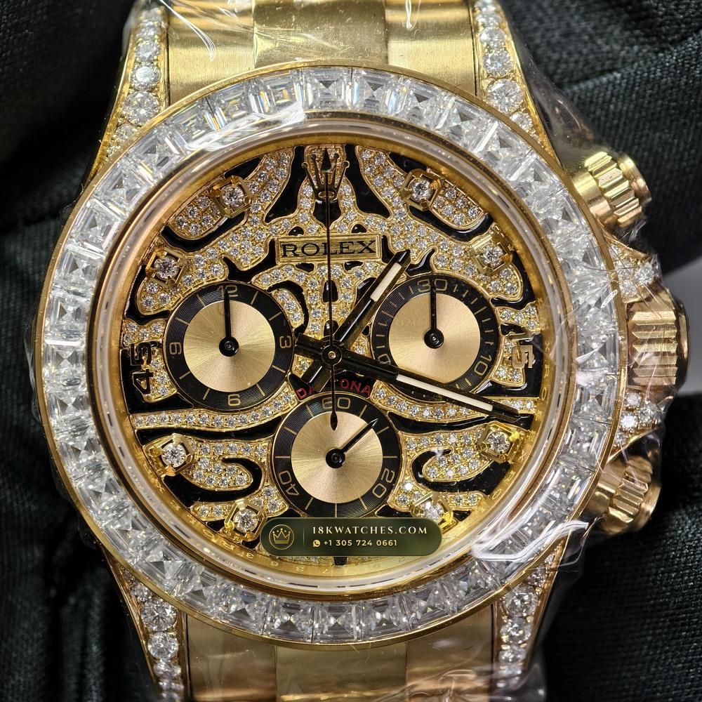 Rolex Cosmograph Daytona 18K Yellow Gold Ref. 116598TBR — Studio Gallery Plate IV in 18K Yellow Gold Au750 (216.8g Verified Mass, Rolex Manufacture Cal. 4130 - 72h Power Reserve)
