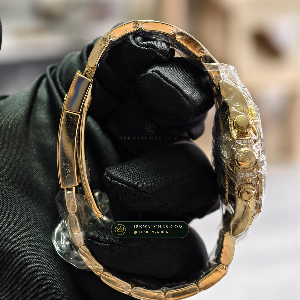 Rolex Cosmograph Daytona 18K Yellow Gold Ref. 116598TBR — Studio Gallery Plate VIII in 18K Yellow Gold Au750 (216.8g Verified Mass, Rolex Manufacture Cal. 4130 - 72h Power Reserve)
