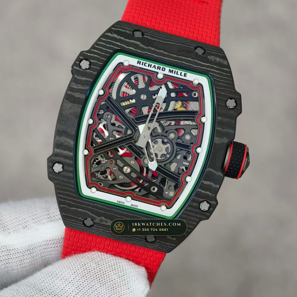 Richard Mille RM 67-02 Automatic Extra-Flat Italy Limited Edition — Studio Gallery Plate III in Carbon TPT & Grade 5 Titanium (33.6g Verified Mass, Richard Mille Cal. CRMA7 Skeletonized Titanium)
