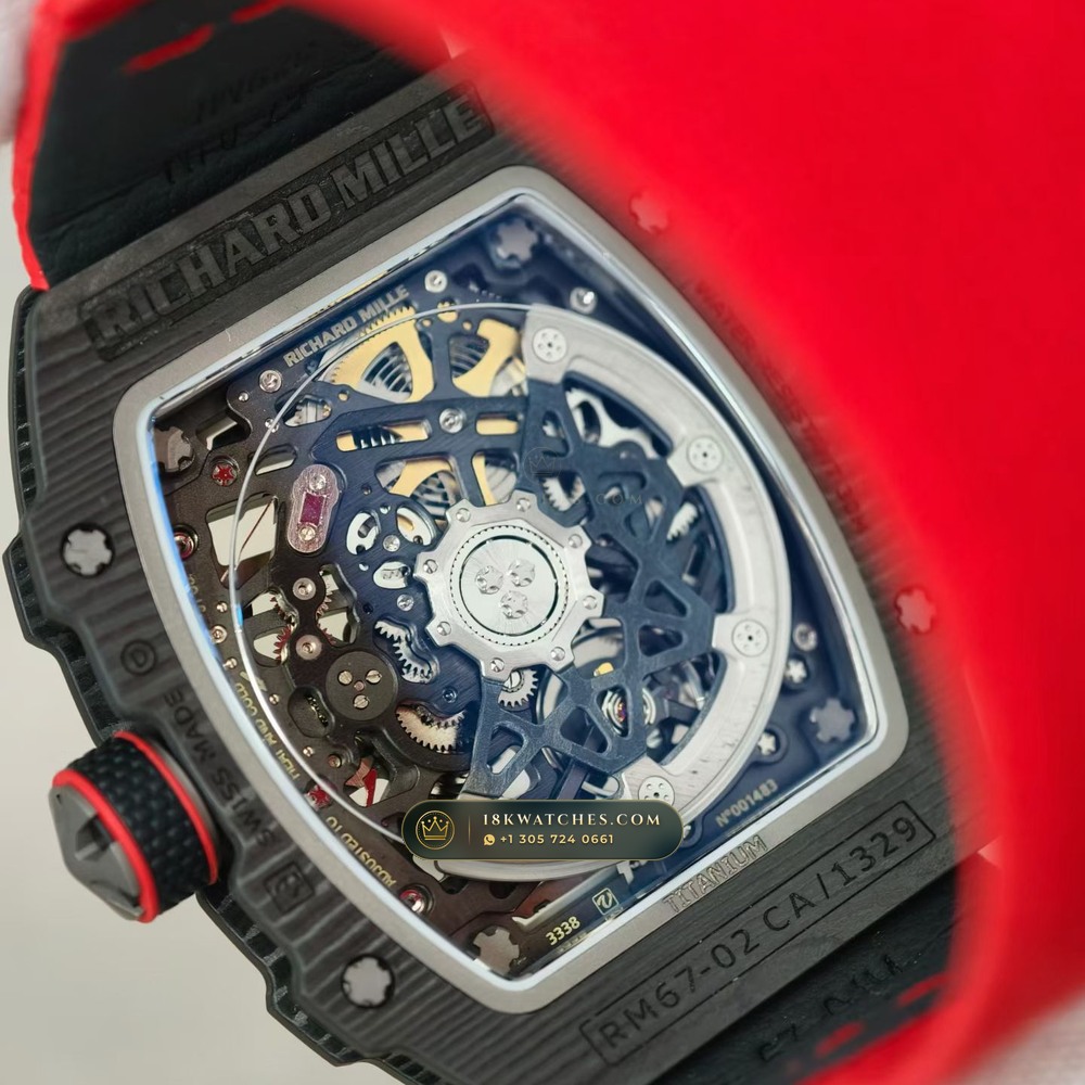 Richard Mille RM 67-02 Automatic Extra-Flat Italy Limited Edition — Studio Gallery Plate VII in Carbon TPT & Grade 5 Titanium (33.6g Verified Mass, Richard Mille Cal. CRMA7 Skeletonized Titanium)