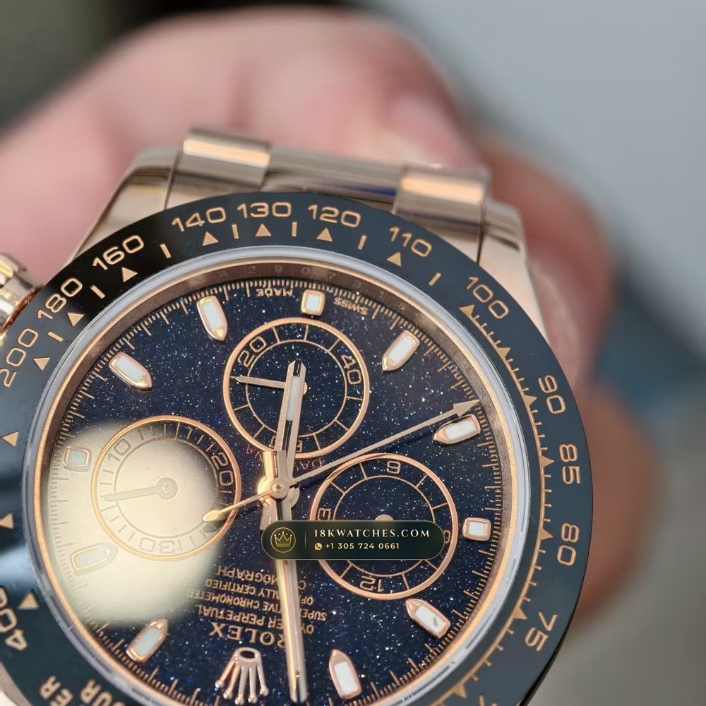 Rolex Cosmograph Daytona Aventurine Starry Dial 18K Everose Gold Ref. 126505 — Studio Gallery Plate IV in 18K Rose Gold Au750 (216.2g Verified Mass, Rolex Manufacture Cal. 4131 - 72h Power Reserve)