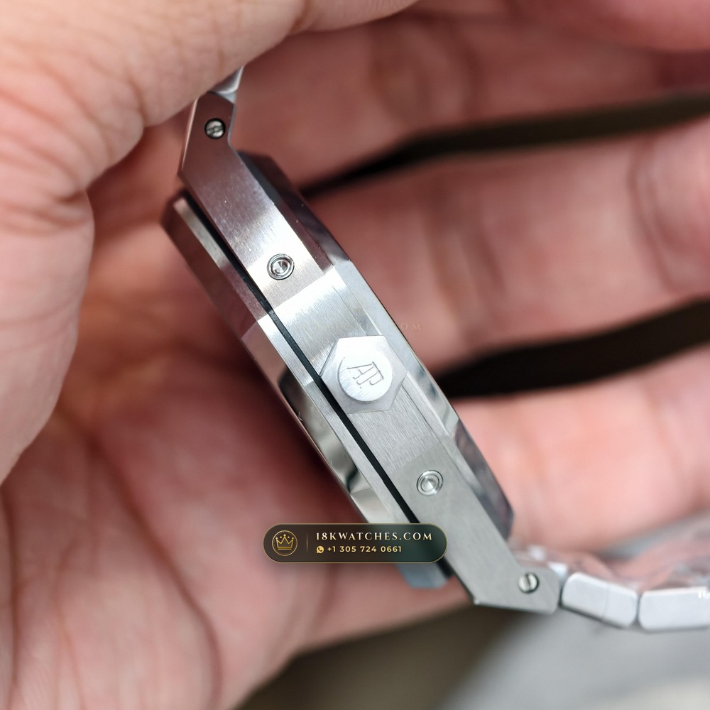 Audemars Piguet Royal Oak Perpetual Calendar 41mm 18K White Gold Ref. 26574BC.OO.1220BC.01 — Studio Gallery Plate V in 18K White Gold Au750 (225.3g Verified Mass, Audemars Piguet Cal. 5134 Ultra-Thin Perpetual)