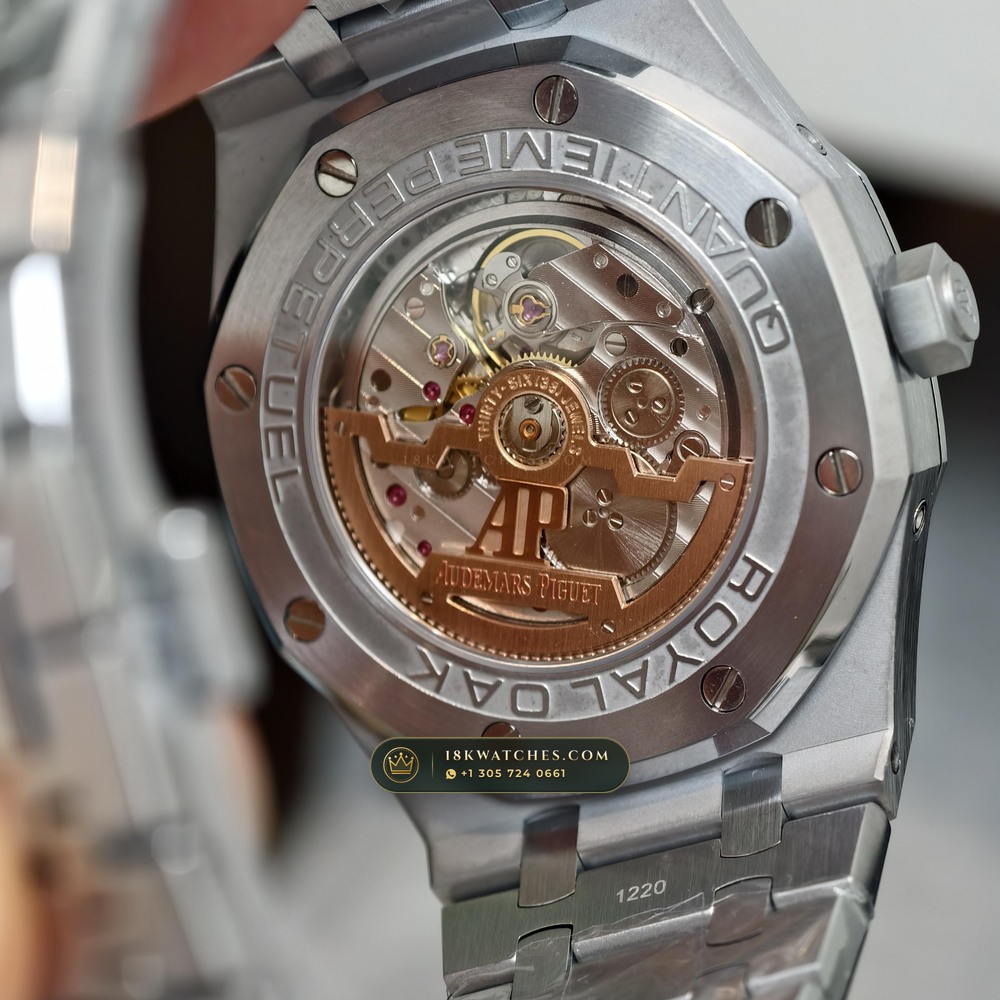Audemars Piguet Royal Oak Perpetual Calendar 41mm 18K White Gold Ref. 26574BC.OO.1220BC.01 — Studio Gallery Plate VI in 18K White Gold Au750 (225.3g Verified Mass, Audemars Piguet Cal. 5134 Ultra-Thin Perpetual)