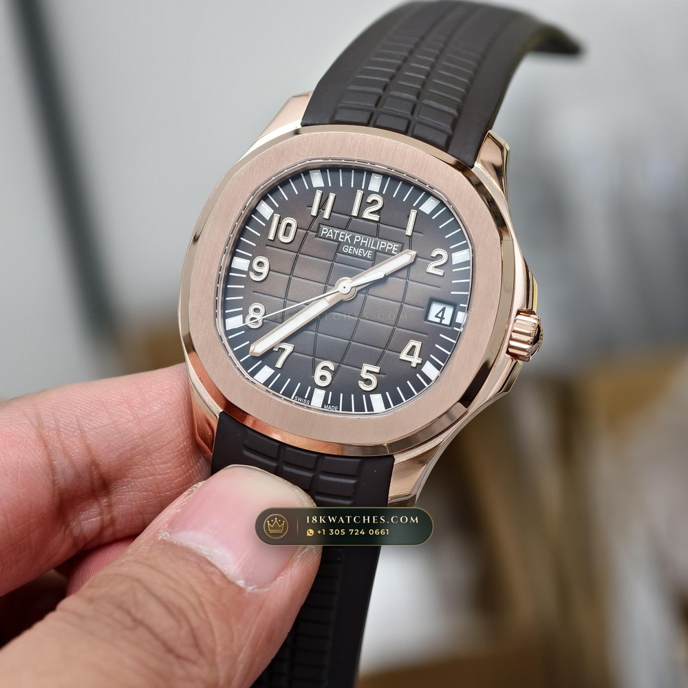 Patek Philippe Aquanaut Extra-Large Self-Winding 18K Rose Gold Chronometer Regulated Spec Ref. 5167R — Studio Gallery Plate IV in 18K Rose Gold Au750 (108.2g Verified Mass, Patek Philippe Cal. 324 S C - 21K Gold Rotor)