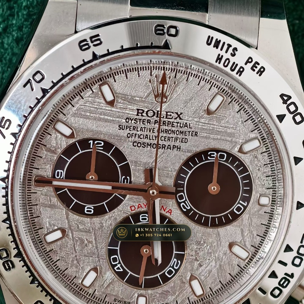 Rolex Cosmograph Daytona Gibeon Meteorite Dial 18K White Gold Ref. 116509 — Studio Gallery Plate IV in 18K White Gold Au750 (216.9g Verified Mass, Rolex Manufacture Cal. 4130 - 72h Power Reserve)