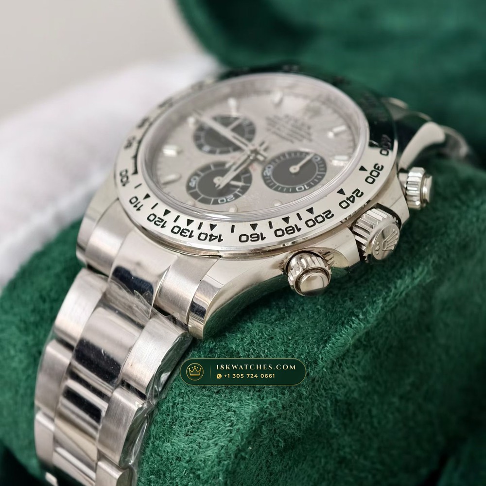 Rolex Cosmograph Daytona Gibeon Meteorite Dial 18K White Gold Ref. 116509 — Studio Gallery Plate V in 18K White Gold Au750 (216.9g Verified Mass, Rolex Manufacture Cal. 4130 - 72h Power Reserve)