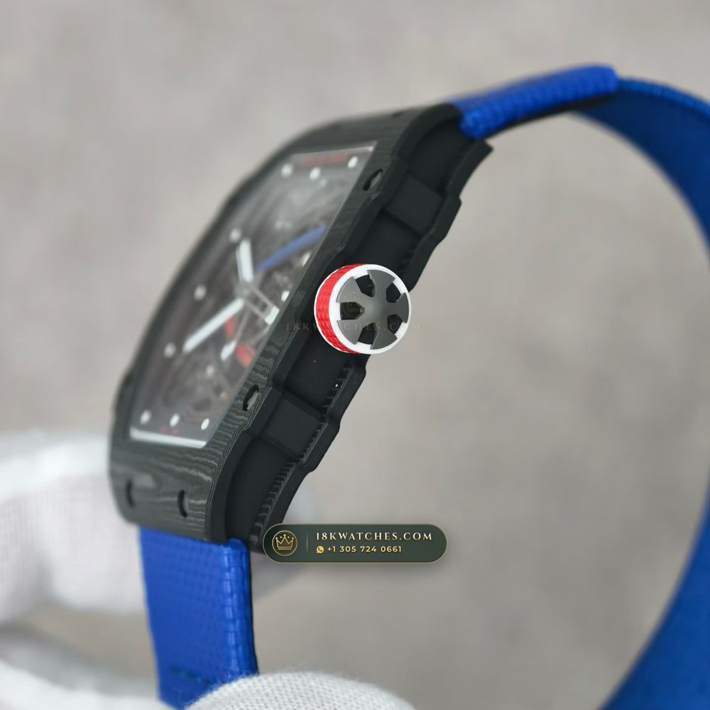 Richard Mille RM 67-02 Automatic Extra-Flat Sebastien Ogier Carbon TPT — Studio Gallery Plate V in Carbon TPT & Grade 5 Titanium (33.5g Verified Mass, Richard Mille Cal. CRMA7 Skeletonized Titanium)