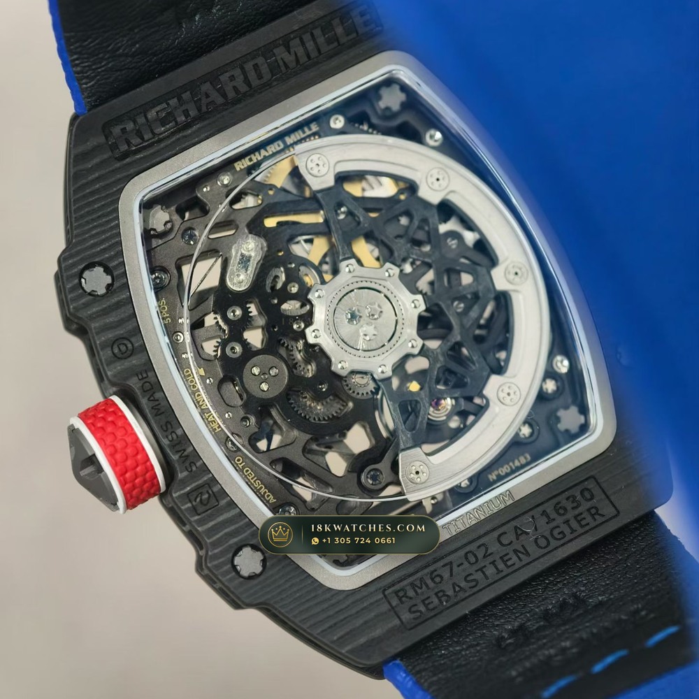 Richard Mille RM 67-02 Automatic Extra-Flat Sebastien Ogier Carbon TPT — Studio Gallery Plate VI in Carbon TPT & Grade 5 Titanium (33.5g Verified Mass, Richard Mille Cal. CRMA7 Skeletonized Titanium)