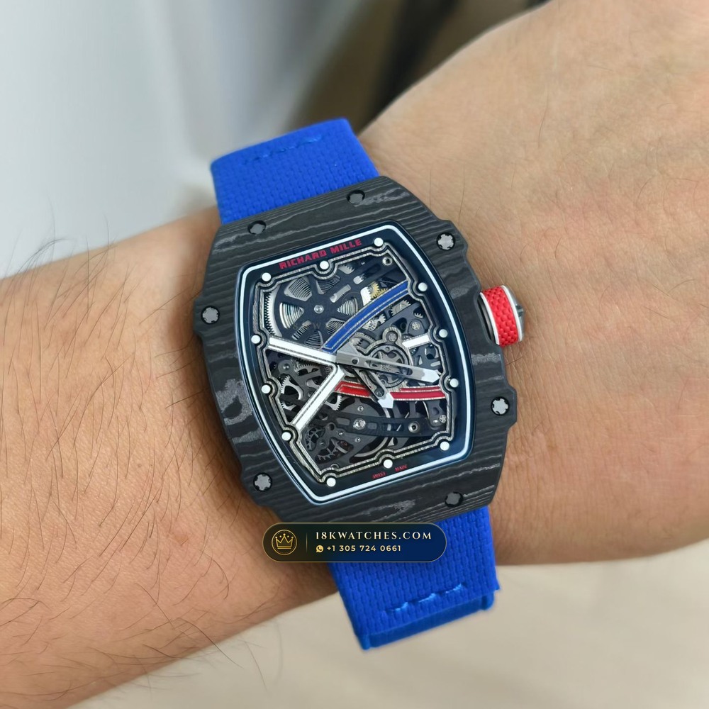Richard Mille RM 67-02 Automatic Extra-Flat Sebastien Ogier Carbon TPT — Studio Gallery Plate IX in Carbon TPT & Grade 5 Titanium (33.5g Verified Mass, Richard Mille Cal. CRMA7 Skeletonized Titanium)