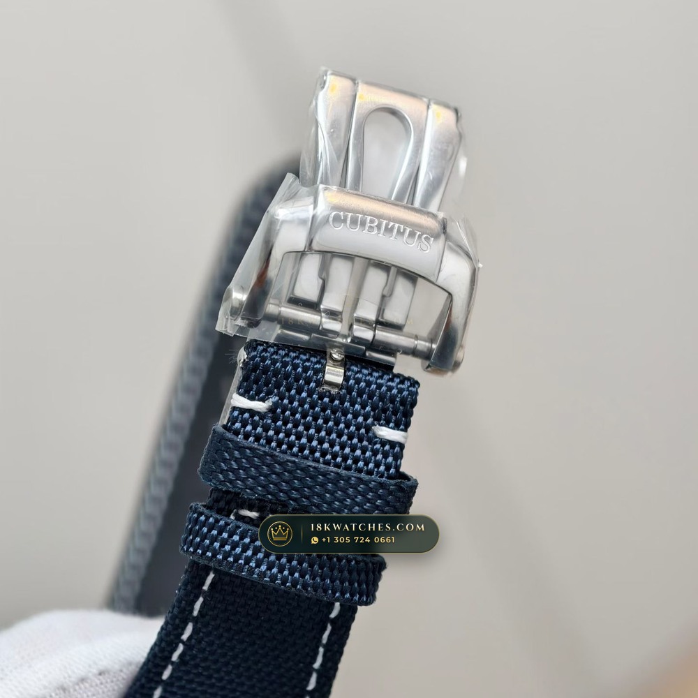 Patek Philippe Cubitus Grand Date & Moon Phases 45mm Custom Steel Ref. 5822P-001 — Studio Gallery Plate VII in 904L Stainless Steel Custom Architecture (114.9g Verified Mass, Patek Philippe Cal. 240 PS CI J LU - 22K Gold Micro-Rotor)
