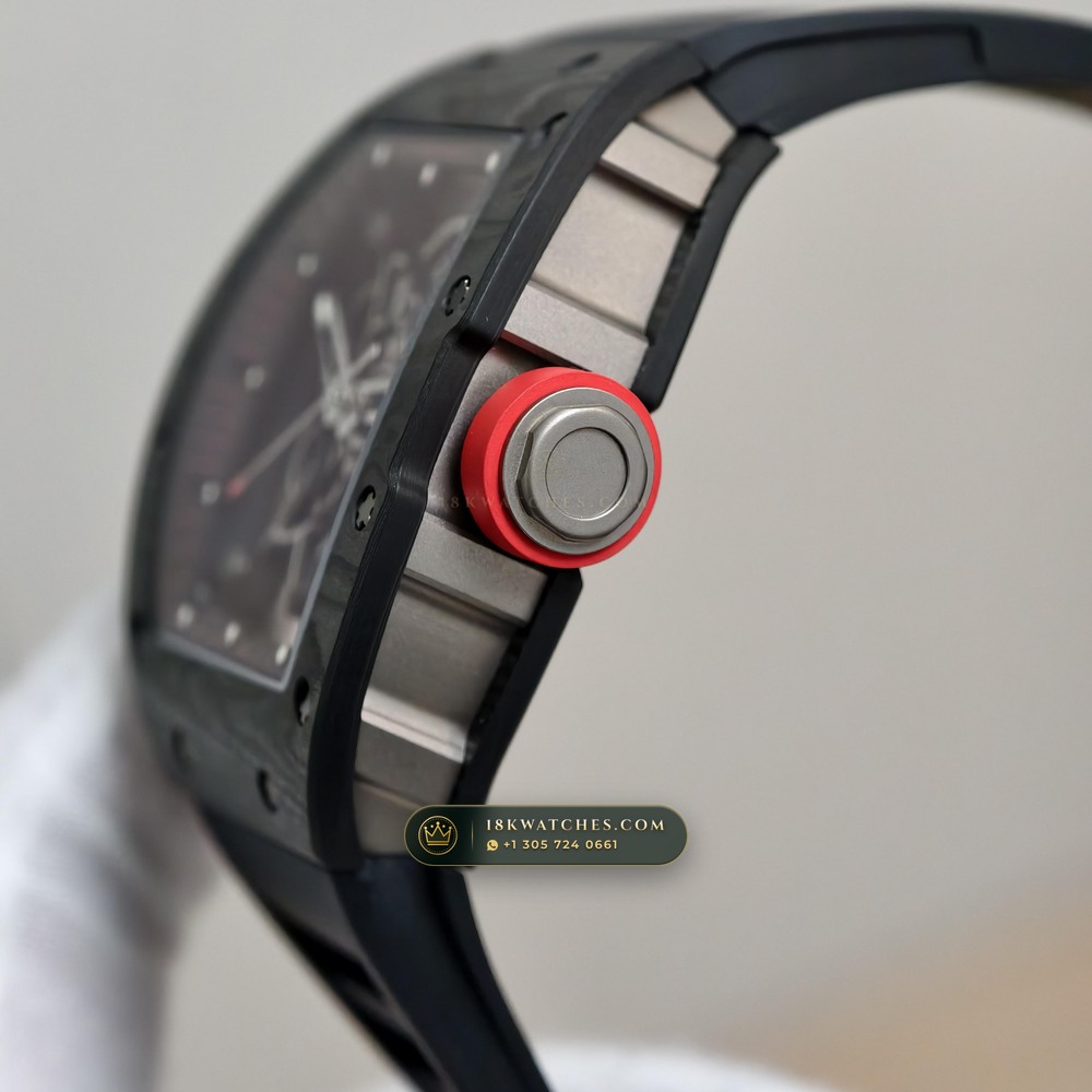 Richard Mille RM 055 Bubba Watson Manual Winding Americas Limited Edition Geneva Atelier Spec — Studio Gallery Plate VI in Carbon TPT & Grade 5 Titanium (66.9g Verified Mass, Richard Mille Cal. RMUL2 Grade 5 Titanium Skeleton)