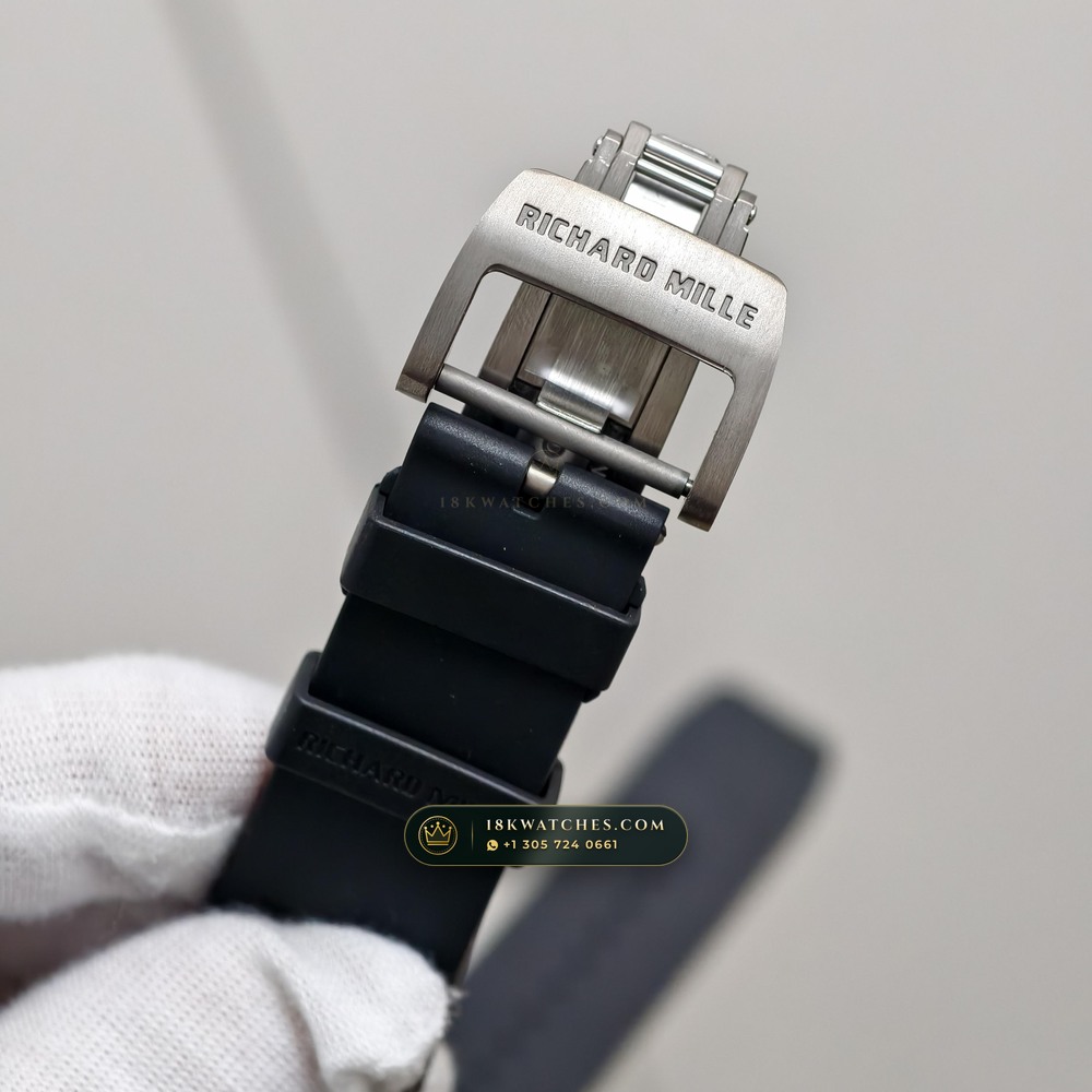 Richard Mille RM 055 Bubba Watson Manual Winding Americas Limited Edition Geneva Atelier Spec — Studio Gallery Plate IX in Carbon TPT & Grade 5 Titanium (66.9g Verified Mass, Richard Mille Cal. RMUL2 Grade 5 Titanium Skeleton)
