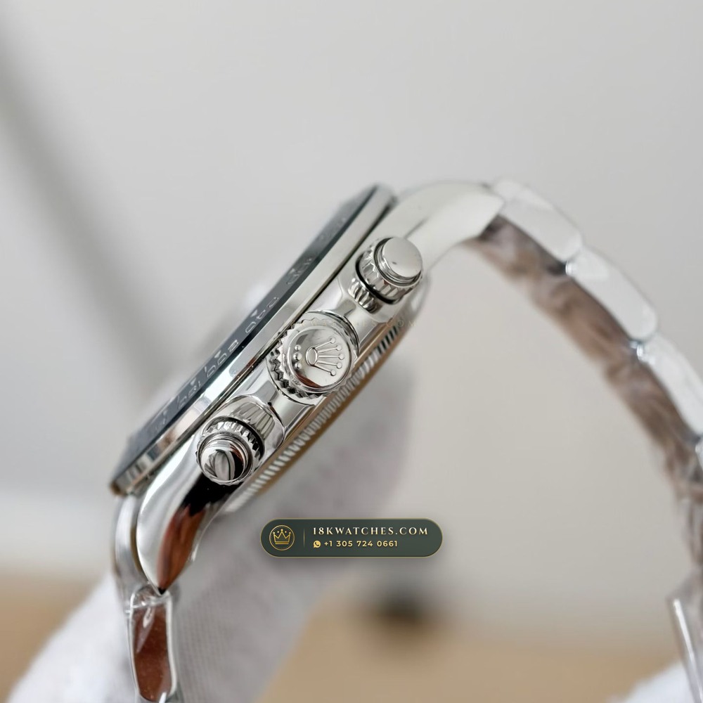 Rolex Cosmograph Daytona Le Mans 100th Anniversary 18K White Gold Free-Sprung Calibre Ref. 126529LN — Studio Gallery Plate VI in 18K White Gold Au750 (216.7g Verified Mass, Rolex Manufacture Cal. 4132 - 24h Le Mans)