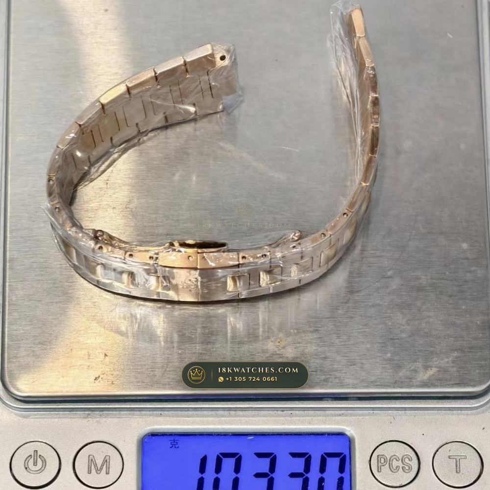 Patek Philippe Nautilus Moonphase & Power Reserve Full Solid 18K Rose Gold Bracelet Ref. 5712/1R-001 — Studio Gallery Plate VIII in 18K Rose Gold Au750 (185.2g Verified Mass, Patek Philippe Cal. 240 PS IRM C LU - 22K Gold Micro-Rotor)