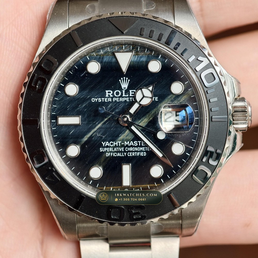 Rolex Yacht-Master 42 RLX Titanium Falcon Eye Stone Dial Ref. 226627 — Studio Gallery Plate III in Grade 5 Titanium Monobloc (101.4g Verified Mass, Rolex Manufacture Cal. 3235 - 70h Power Reserve)