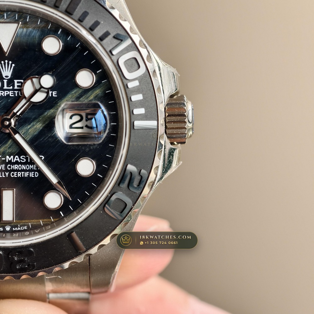 Rolex Yacht-Master 42 RLX Titanium Falcon Eye Stone Dial Ref. 226627 — Studio Gallery Plate IV in Grade 5 Titanium Monobloc (101.4g Verified Mass, Rolex Manufacture Cal. 3235 - 70h Power Reserve)
