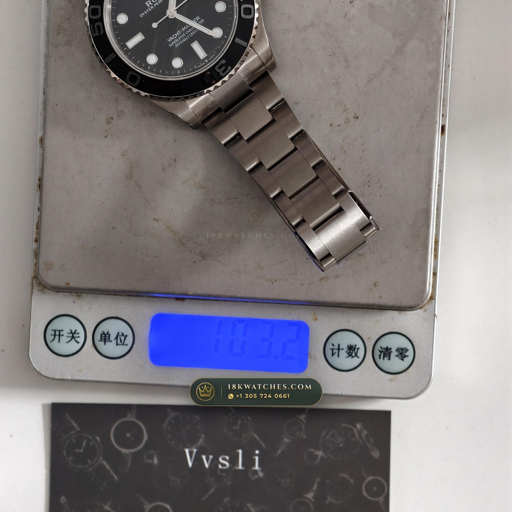 Rolex Yacht-Master 42 RLX Titanium Falcon Eye Stone Dial Ref. 226627 — Studio Gallery Plate VIII in Grade 5 Titanium Monobloc (101.4g Verified Mass, Rolex Manufacture Cal. 3235 - 70h Power Reserve)