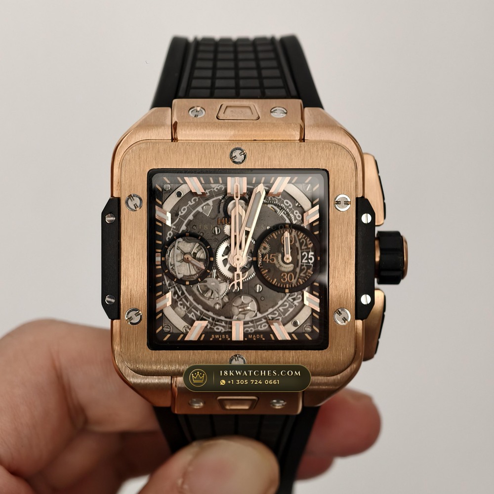 Hublot Square Bang Unico Chronograph 42mm 18K King Gold Ref. 821.OX.0180.RX