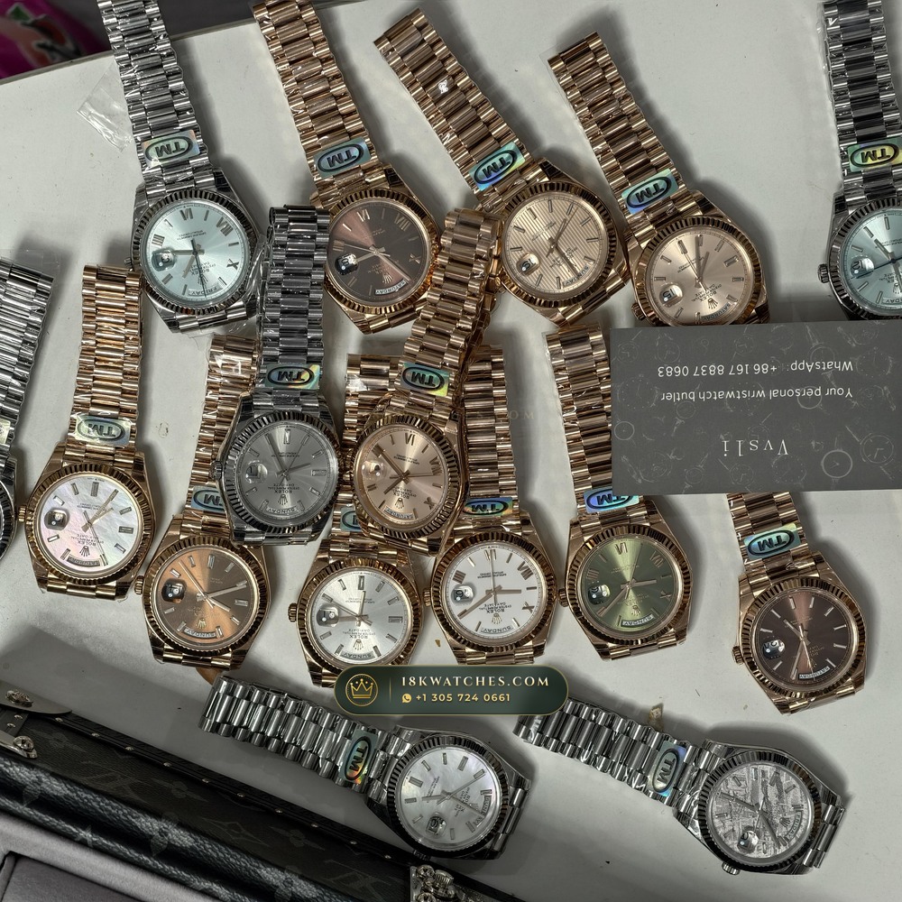 Rolex Day-Date 40 18K Everose Gold Chronometer Regulated Spec Ref. 228235 — Studio Gallery Plate IX in 18K Rose Gold Au750 (210.4g Verified Mass, Rolex Manufacture Cal. 3255 - 70h Power Reserve)