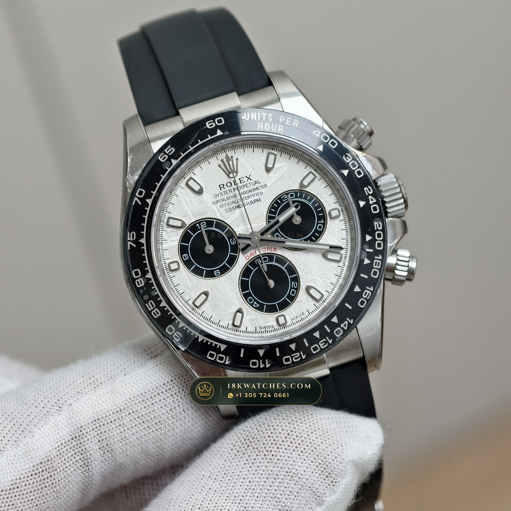 Rolex Cosmograph Daytona Gibeon Meteorite Dial 18K White Gold Ref. 116519LN — Studio Gallery Plate II in 18K White Gold Au750 (160.9g Verified Mass, Rolex Manufacture Cal. 4130 - 72h Power Reserve)