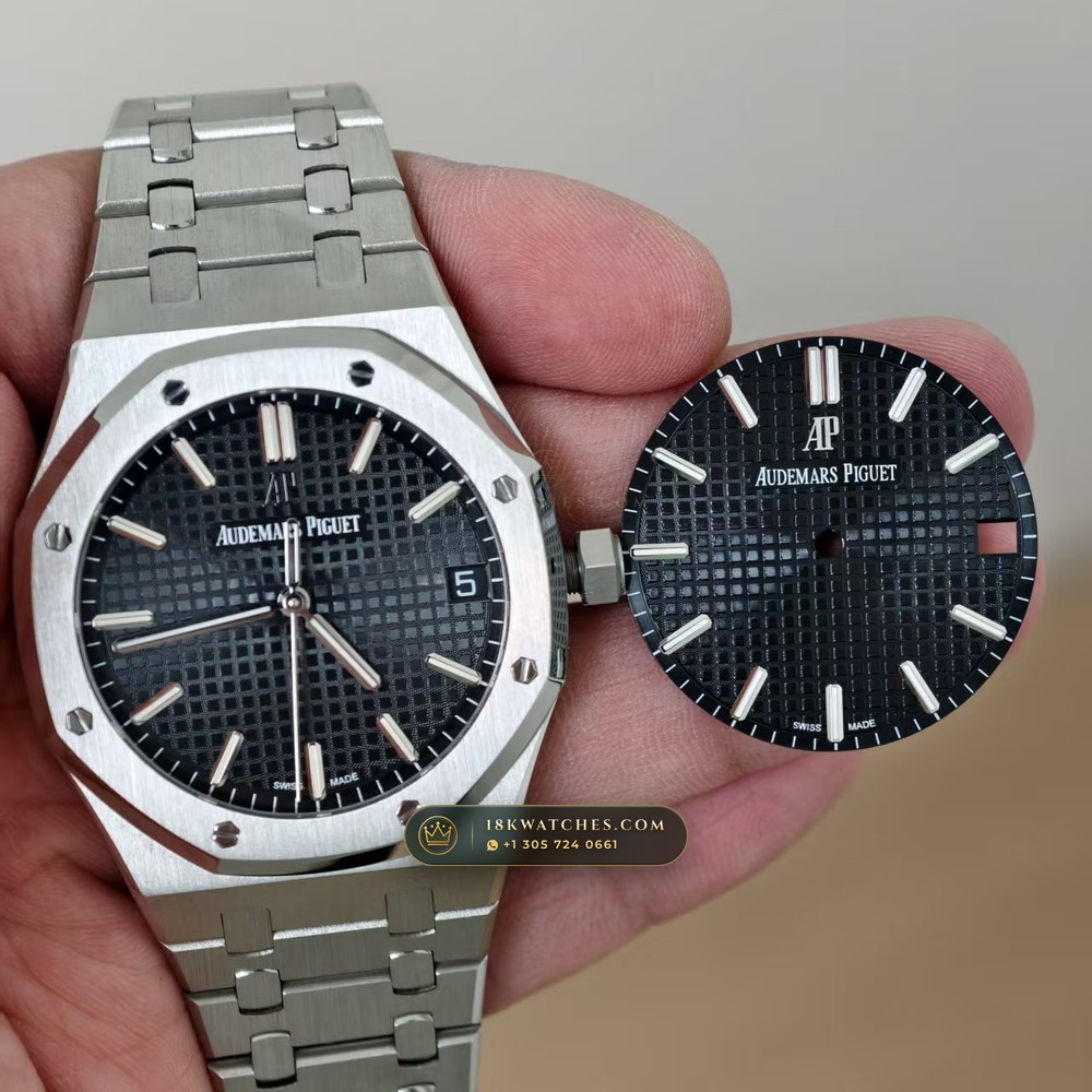 Audemars Piguet Royal Oak Selfwinding 41mm Custom Tapestry Dial Deep Crystal Optics Ref. 15500ST