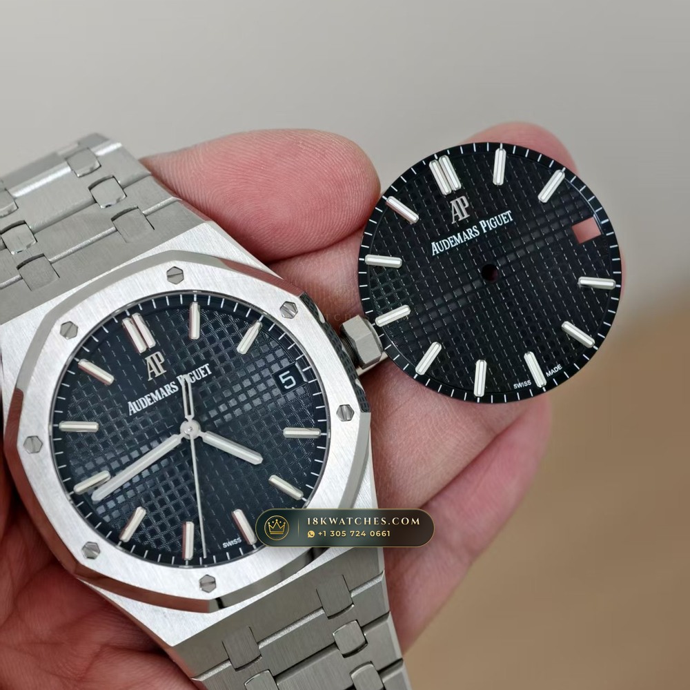 Audemars Piguet Royal Oak Selfwinding 41mm Custom Tapestry Dial Deep Crystal Optics Ref. 15500ST — Studio Gallery Plate II in 904L Stainless Steel Custom Architecture (166.5g Verified Mass, Audemars Piguet Cal. 4302 - 70h Power Reserve)
