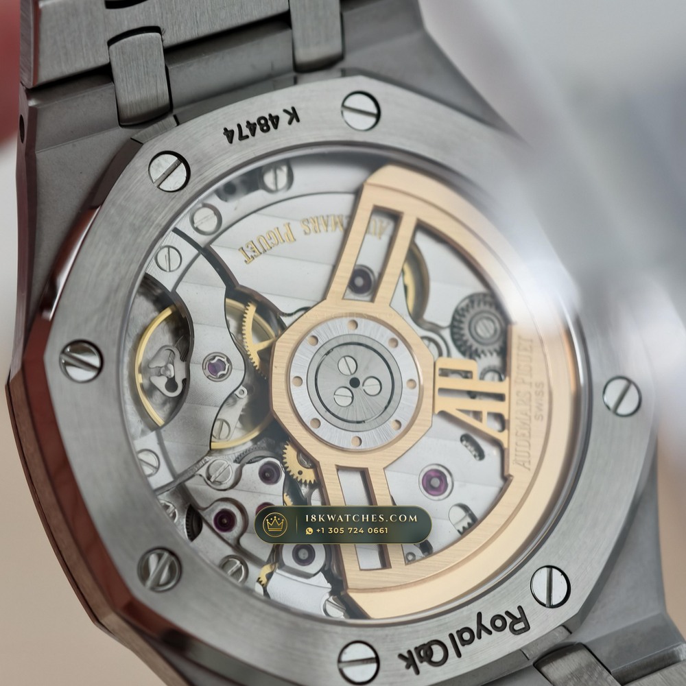 Audemars Piguet Royal Oak Selfwinding 41mm Custom Tapestry Dial Deep Crystal Optics Ref. 15500ST — Studio Gallery Plate VIII in 904L Stainless Steel Custom Architecture (166.5g Verified Mass, Audemars Piguet Cal. 4302 - 70h Power Reserve)