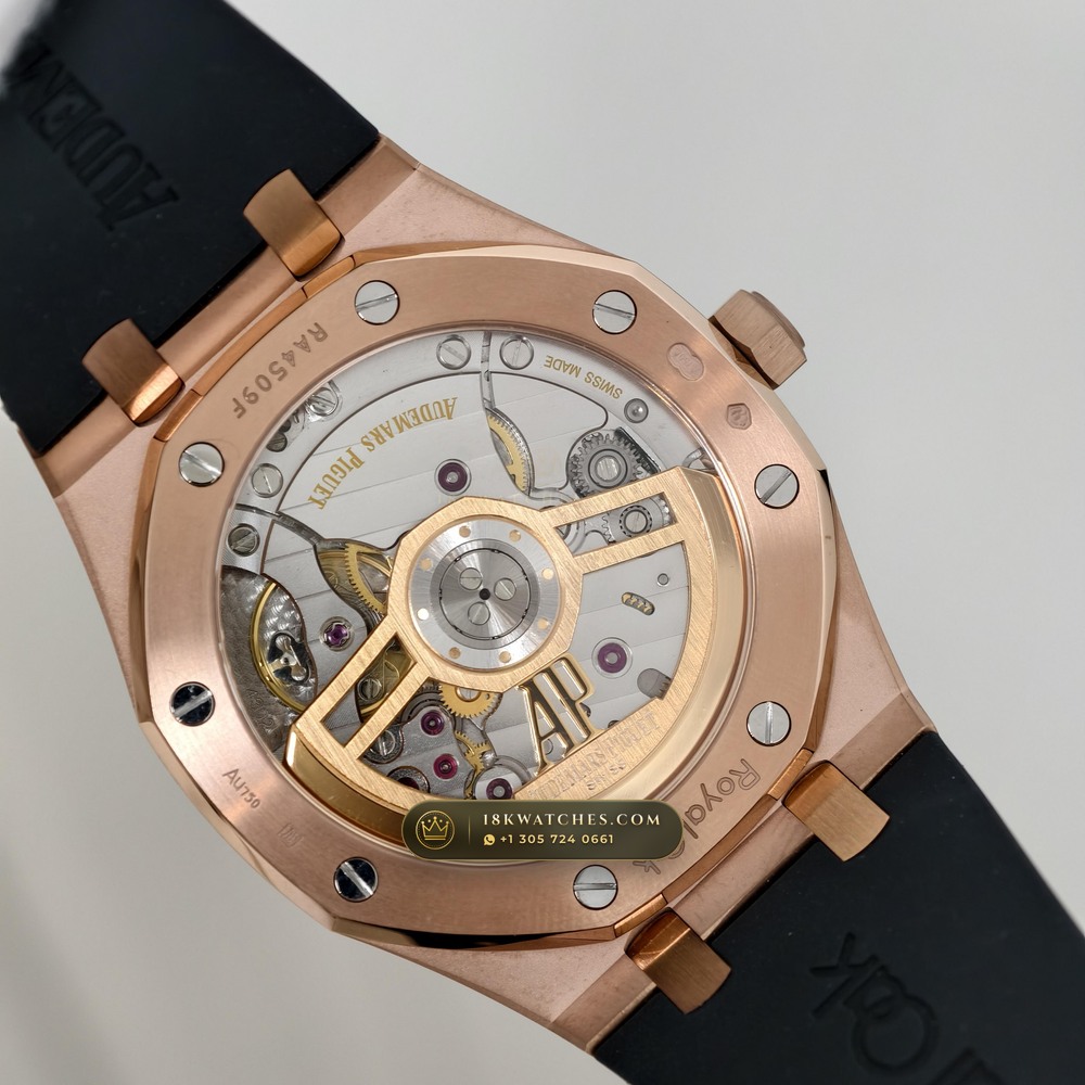 Audemars Piguet Royal Oak Selfwinding 41mm 18K Rose Gold Ref. 15500OR.OO.D002CR.01 — Studio Gallery Plate VI in 18K Rose Gold Au750 (138.6g Verified Mass, Audemars Piguet Cal. 4302 - 70h Power Reserve)