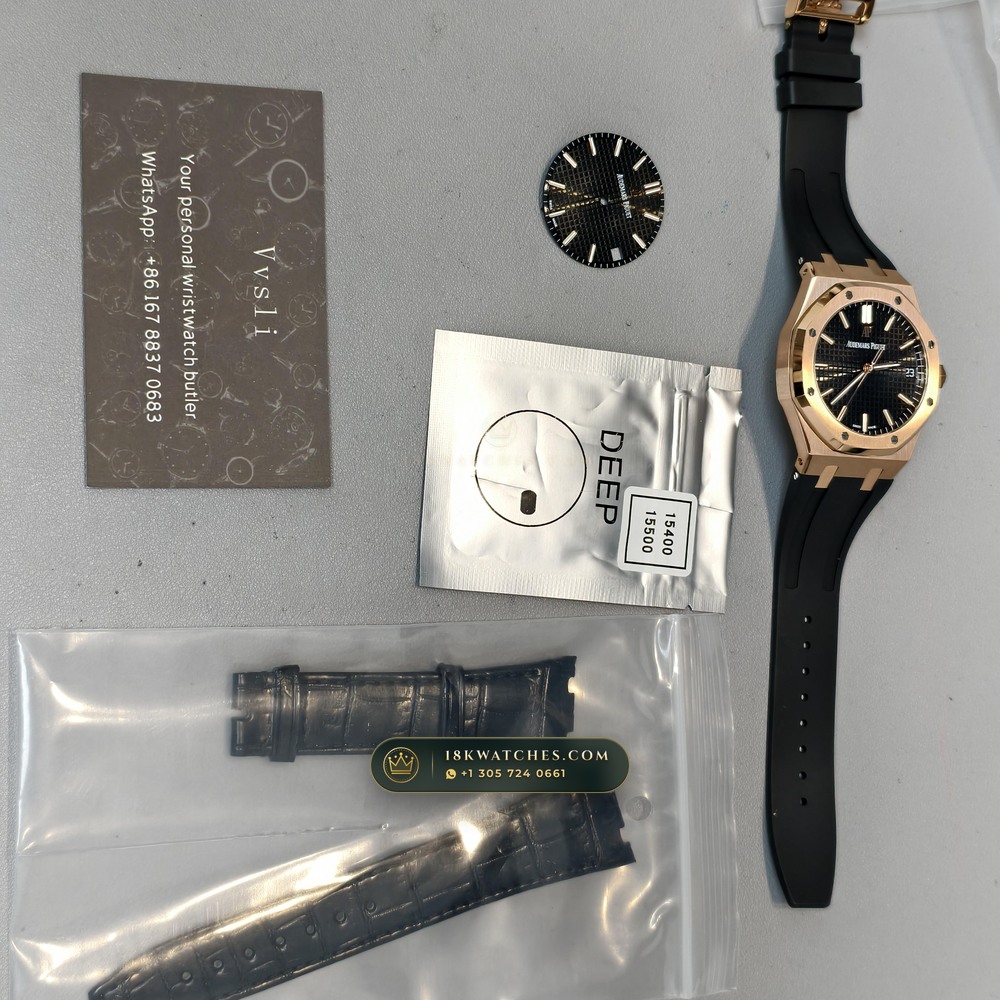 Audemars Piguet Royal Oak Selfwinding 41mm 18K Rose Gold Ref. 15500OR.OO.D002CR.01 — Studio Gallery Plate VIII in 18K Rose Gold Au750 (138.6g Verified Mass, Audemars Piguet Cal. 4302 - 70h Power Reserve)