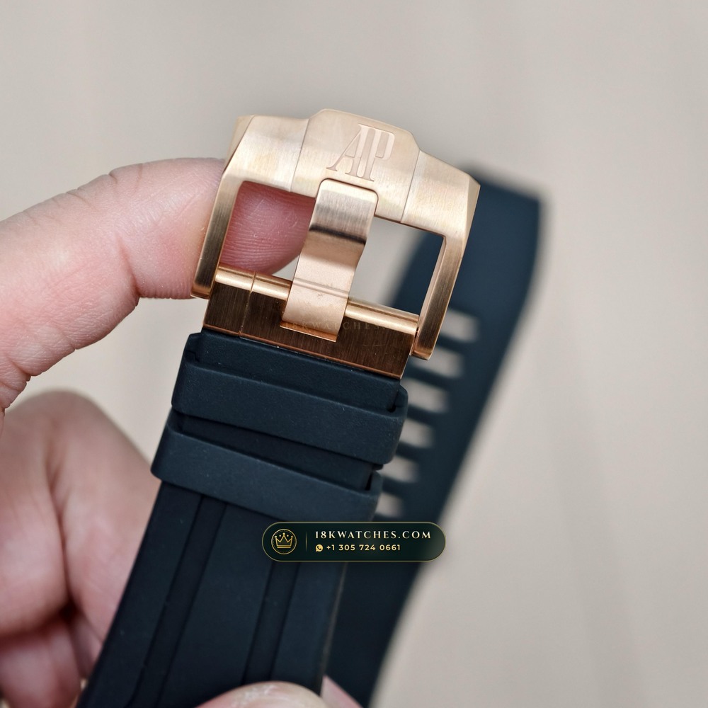 Audemars Piguet Royal Oak Offshore Selfwinding Chronograph 43mm 18K Rose Gold Ref. 26420RO.OO.A002CA.01 — Studio Gallery Plate VII in 18K Rose Gold Au750 (184.3g Verified Mass, Audemars Piguet Cal. 4401 Flyback Chronograph)