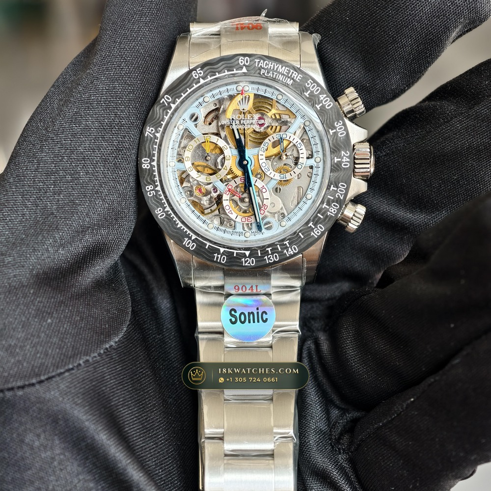 Rolex Cosmograph Daytona Artisans de Geneve Skeleton Edition Chronometer Regulated Spec Ref. 116500LN — Studio Gallery Plate II in High-Tech Ceramic & Titanium (143.5g Verified Mass, Rolex Manufacture Cal. 4130 - 72h Power Reserve)