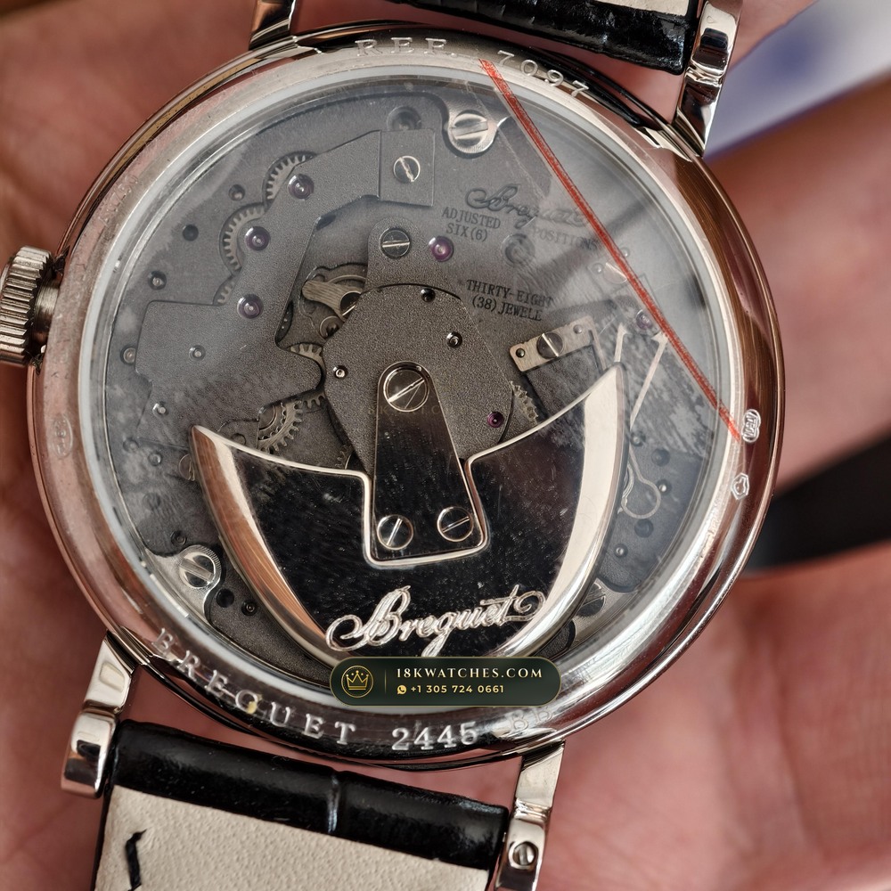Breguet Tradition Automatique Seconde Retrograde 40mm 18K White Gold Ref. 7097BB/G1/9WU — Studio Gallery Plate III in 18K White Gold Au750 (86.8g Verified Mass, Breguet Manufacture Cal. 505SR1 - Inverted Silicon Escapement)