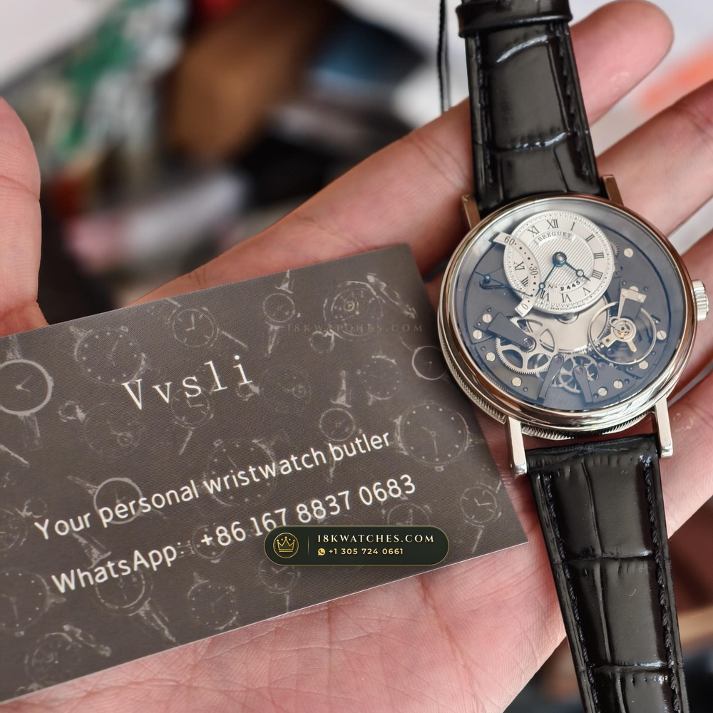 Breguet Tradition Automatique Seconde Retrograde 40mm 18K White Gold Ref. 7097BB/G1/9WU — Studio Gallery Plate VII in 18K White Gold Au750 (86.8g Verified Mass, Breguet Manufacture Cal. 505SR1 - Inverted Silicon Escapement)
