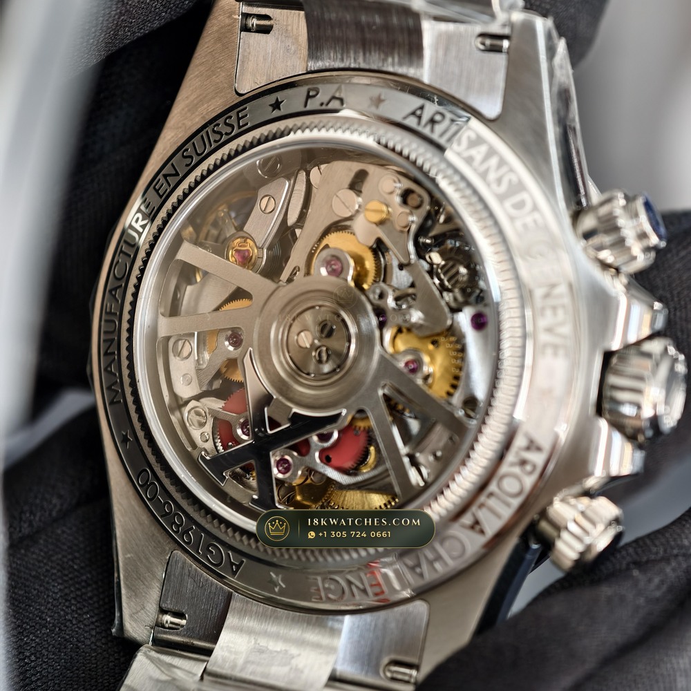 Rolex Cosmograph Daytona Artisans de Geneve Skeleton Edition Ice-Blue Sunray Dial Ref. 116500LN — Studio Gallery Plate V in 904L Stainless Steel Custom Architecture (143.7g Verified Mass, Rolex Manufacture Cal. 4130 - 72h Power Reserve)