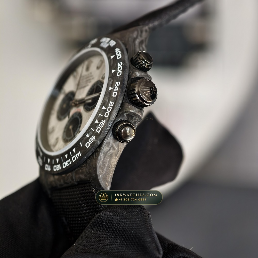 Rolex Cosmograph Daytona Gibeon Meteorite Dial Ref. 116500LN — Studio Gallery Plate II in Forged Carbon TPT & Titanium (62.2g Verified Mass, Rolex Manufacture Cal. 4130 - 72h Power Reserve)