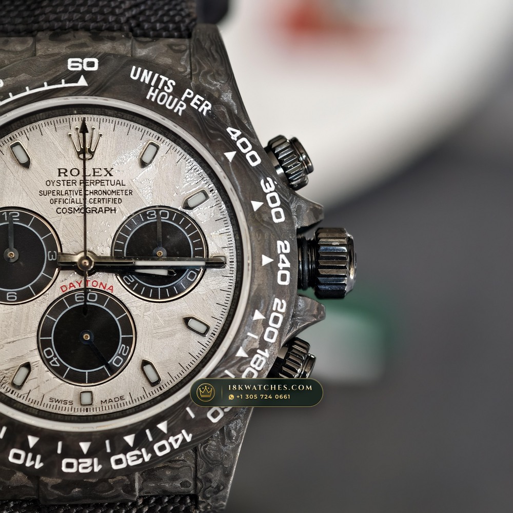 Rolex Cosmograph Daytona Gibeon Meteorite Dial Ref. 116500LN — Studio Gallery Plate III in Forged Carbon TPT & Titanium (62.2g Verified Mass, Rolex Manufacture Cal. 4130 - 72h Power Reserve)