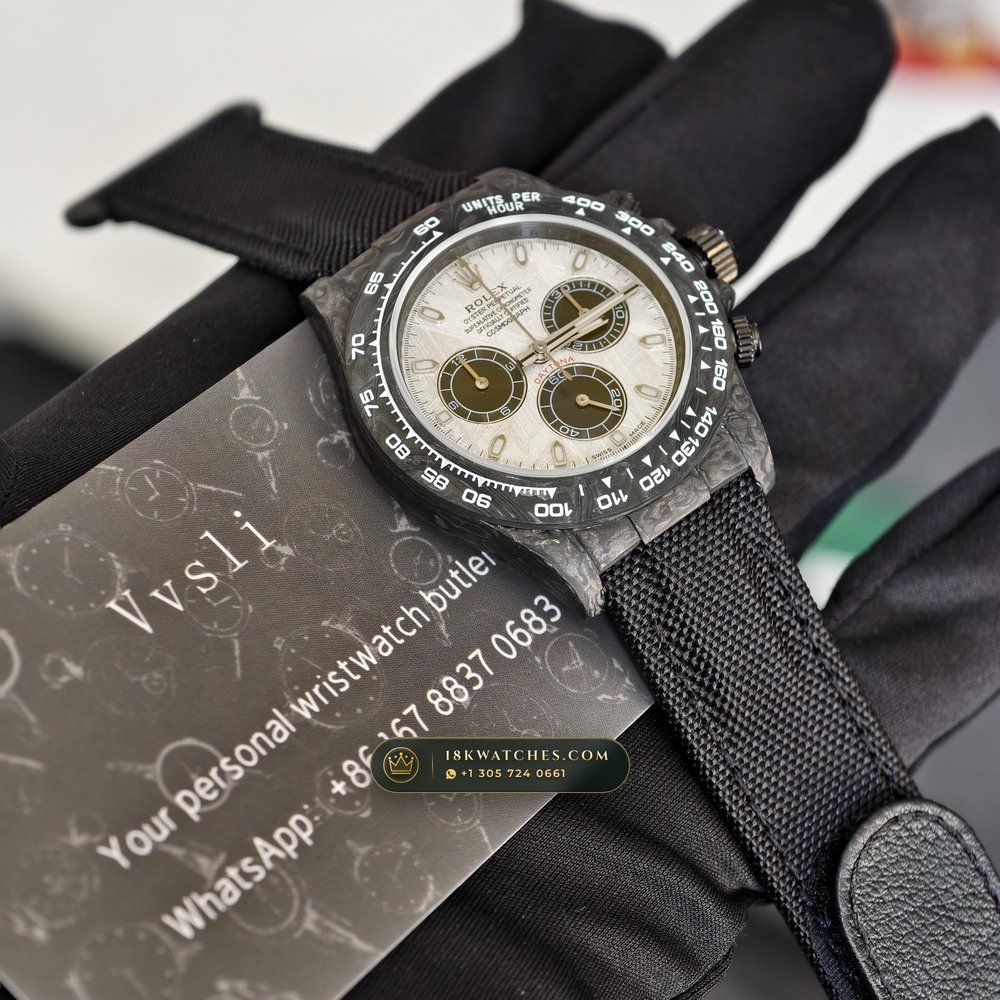 Rolex Cosmograph Daytona Gibeon Meteorite Dial Ref. 116500LN — Studio Gallery Plate IV in Forged Carbon TPT & Titanium (62.2g Verified Mass, Rolex Manufacture Cal. 4130 - 72h Power Reserve)