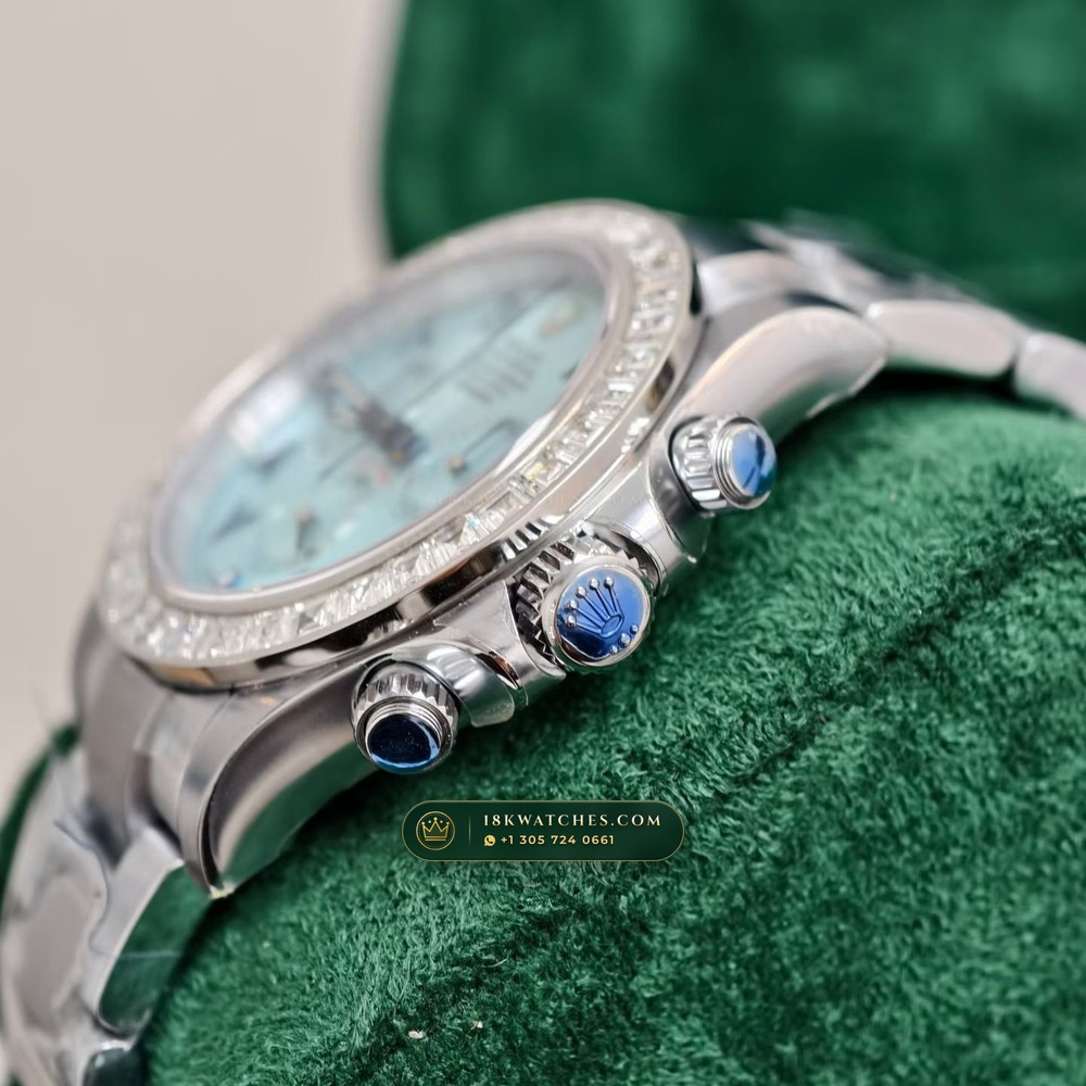 Rolex Cosmograph Daytona Diamond-Set Bezel 950 Platinum Ref. 116576TBR — Studio Gallery Plate IV in 950 Platinum Pt950 (282.1g Verified Mass, Rolex Manufacture Cal. 4130 - 72h Power Reserve)