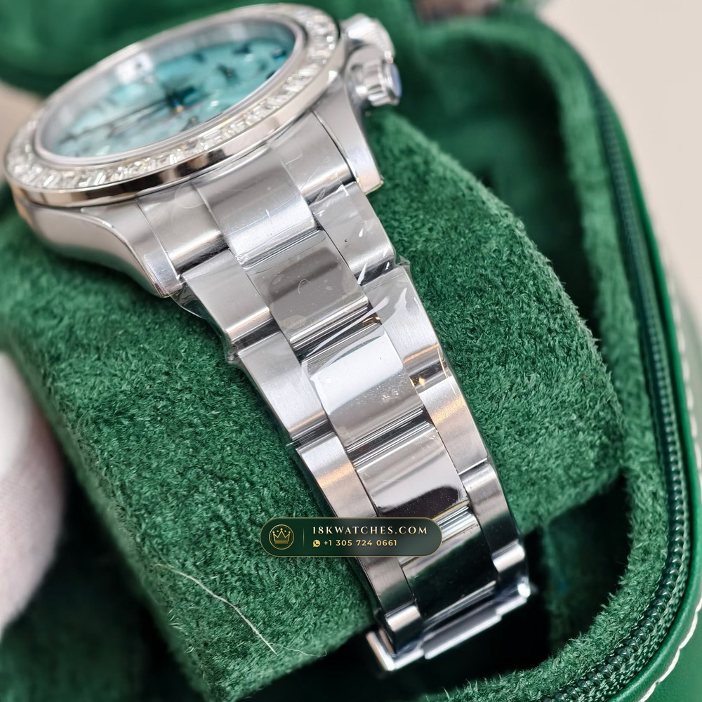 Rolex Cosmograph Daytona Diamond-Set Bezel 950 Platinum Ref. 116576TBR — Studio Gallery Plate V in 950 Platinum Pt950 (282.1g Verified Mass, Rolex Manufacture Cal. 4130 - 72h Power Reserve)