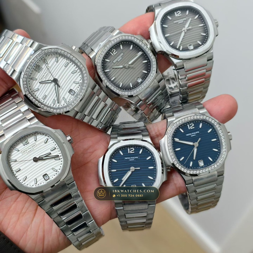 Patek Philippe Nautilus Ladies Automatic 35.2mm Diamond Bezel Ref. 7118/1200A-001