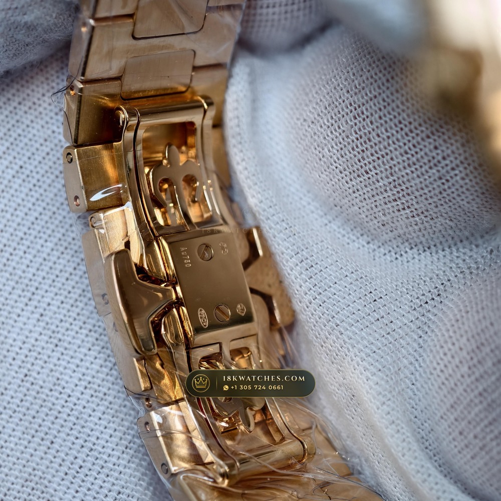 Patek Philippe Nautilus Moonphase & Power Reserve Diamond-Set Bezel 18K Rose Gold Ref. 5712R — Studio Gallery Plate X in 18K Rose Gold Au750 (106.0g Verified Mass, Patek Philippe Cal. 240 PS IRM C LU - 22K Gold Micro-Rotor)