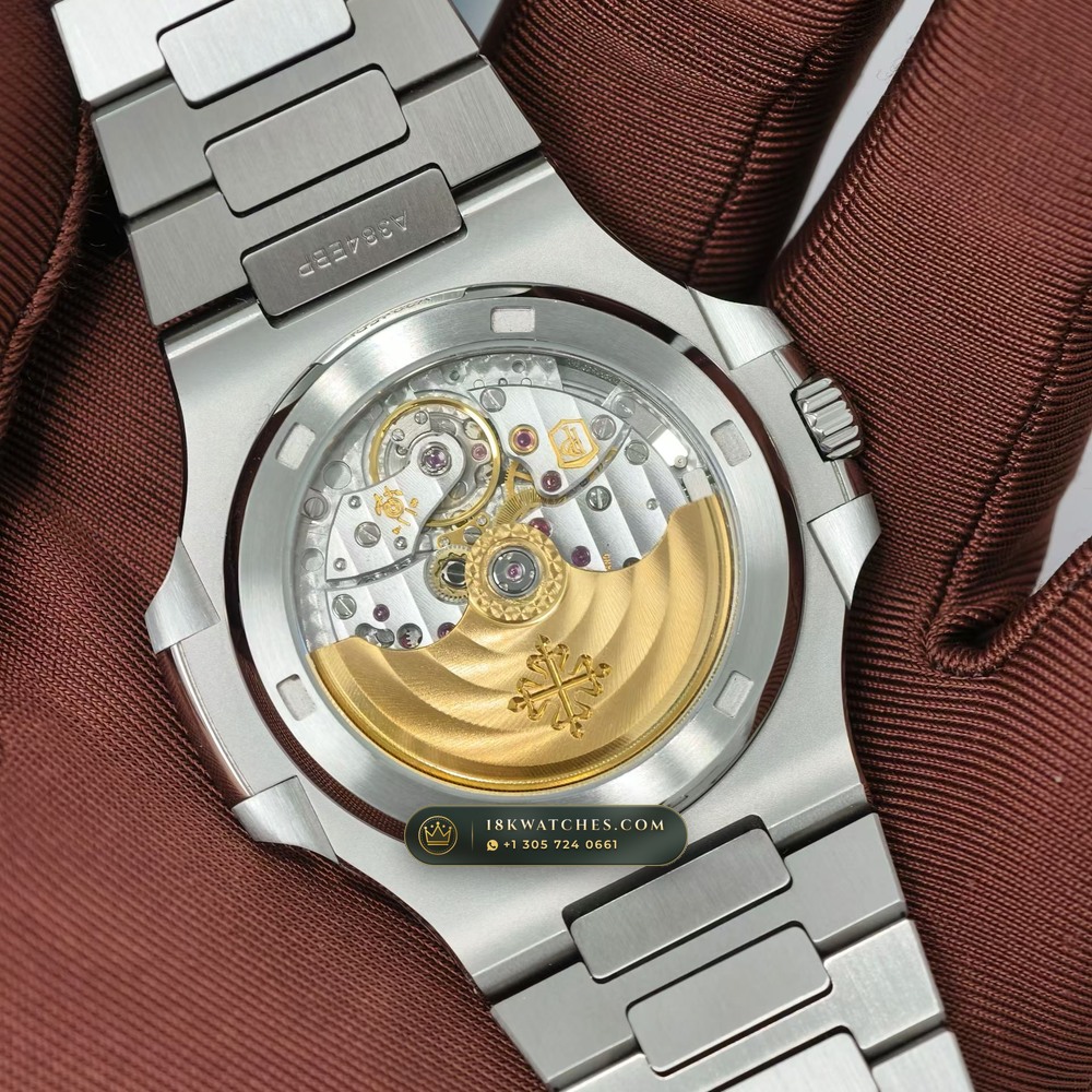 Patek Philippe Nautilus Self-Winding Ref. 5711/1A-014 — Studio Gallery Plate V in 904L Stainless Steel Custom Architecture (115.3g Verified Mass, Patek Philippe Cal. 26-330 S C / Cal. 324 S C - 21K Gold Rotor)