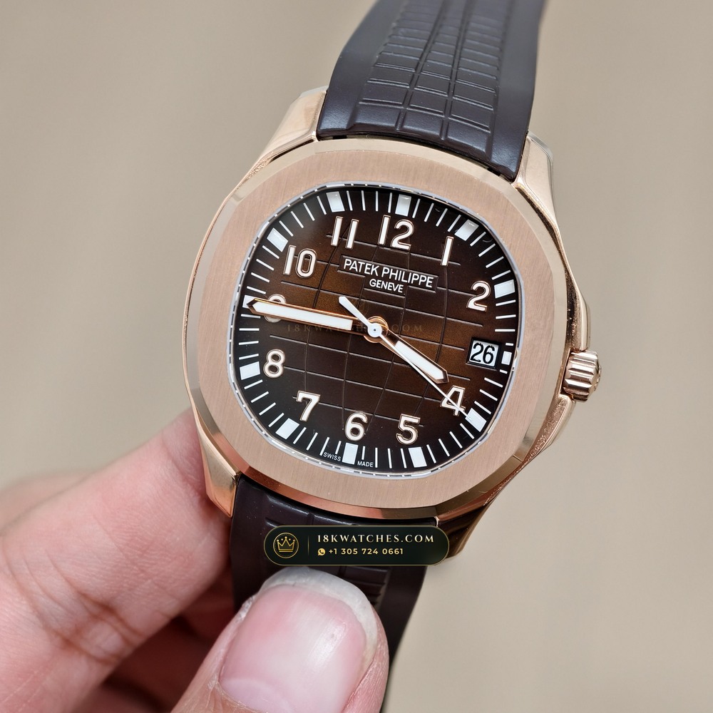 Patek Philippe Aquanaut Extra-Large Self-Winding 18K Rose Gold Hand-Chamfered Bevel Spec Ref. 5167R — Studio Gallery Plate II in 18K Rose Gold Au750 (108.2g Verified Mass, Patek Philippe Cal. 324 S C - 21K Gold Rotor)