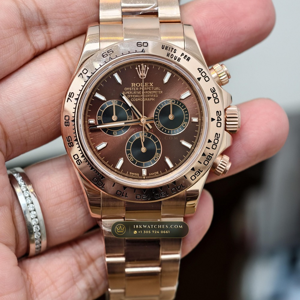 Rolex Cosmograph Daytona 18K Everose Gold Master Watchmaker Spec Ref. 126505