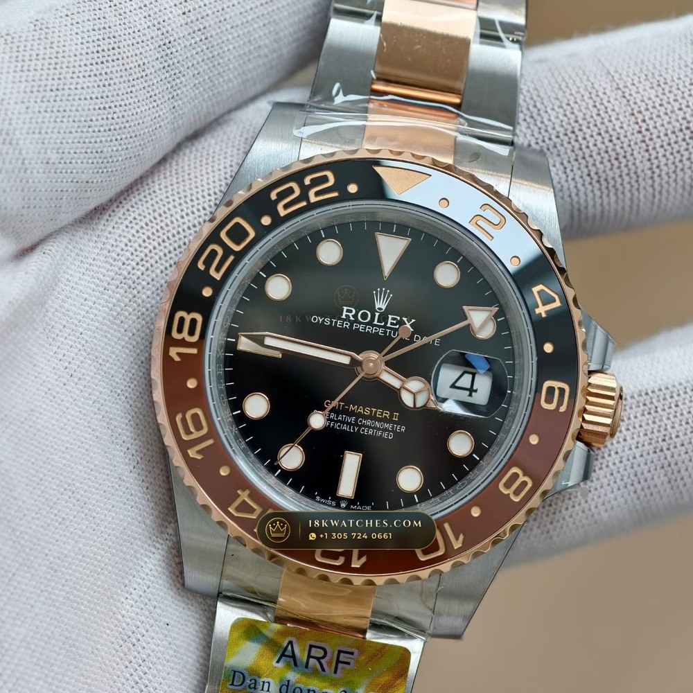 Rolex GMT-Master II Ref. 126711CHNR — Studio Gallery Plate II in 904L Stainless Steel Custom Architecture (172.7g Verified Mass, Rolex Manufacture Cal. 3285 - 70h Power Reserve)