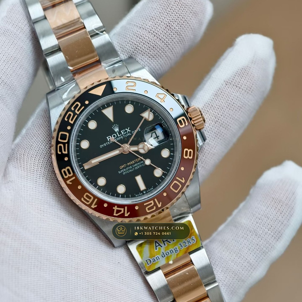Rolex GMT-Master II Ref. 126711CHNR — Studio Gallery Plate III in 904L Stainless Steel Custom Architecture (172.7g Verified Mass, Rolex Manufacture Cal. 3285 - 70h Power Reserve)